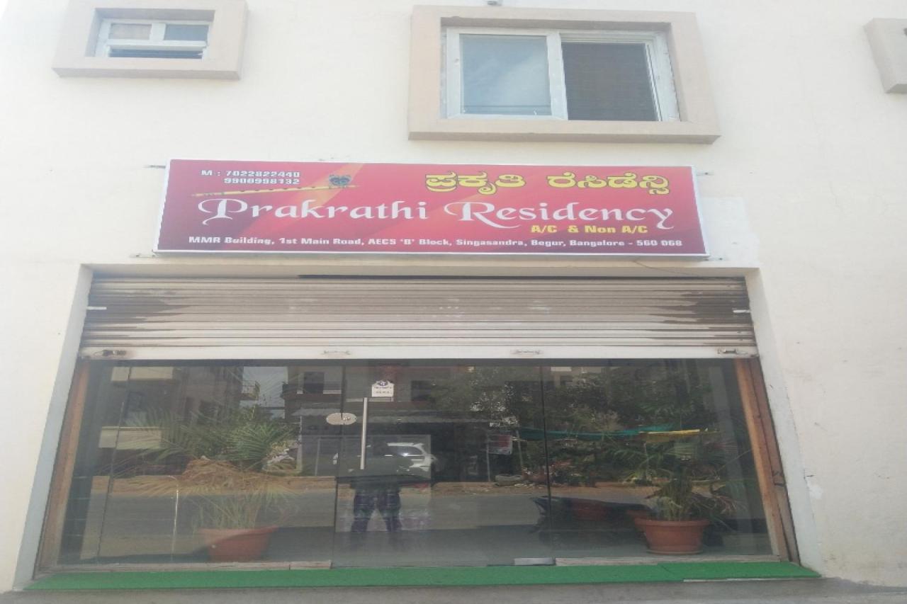 Hotel Prakrathi Residency Bangalore Exterior photo